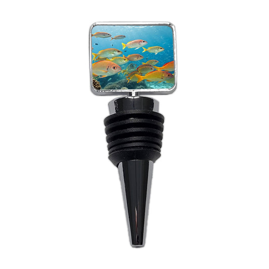School of Fish Underwater Tropical Wine Bottle Stopper