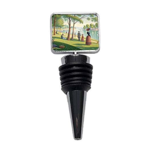 Sunday in the Park Seurat Inspired Wine Bottle Stopper