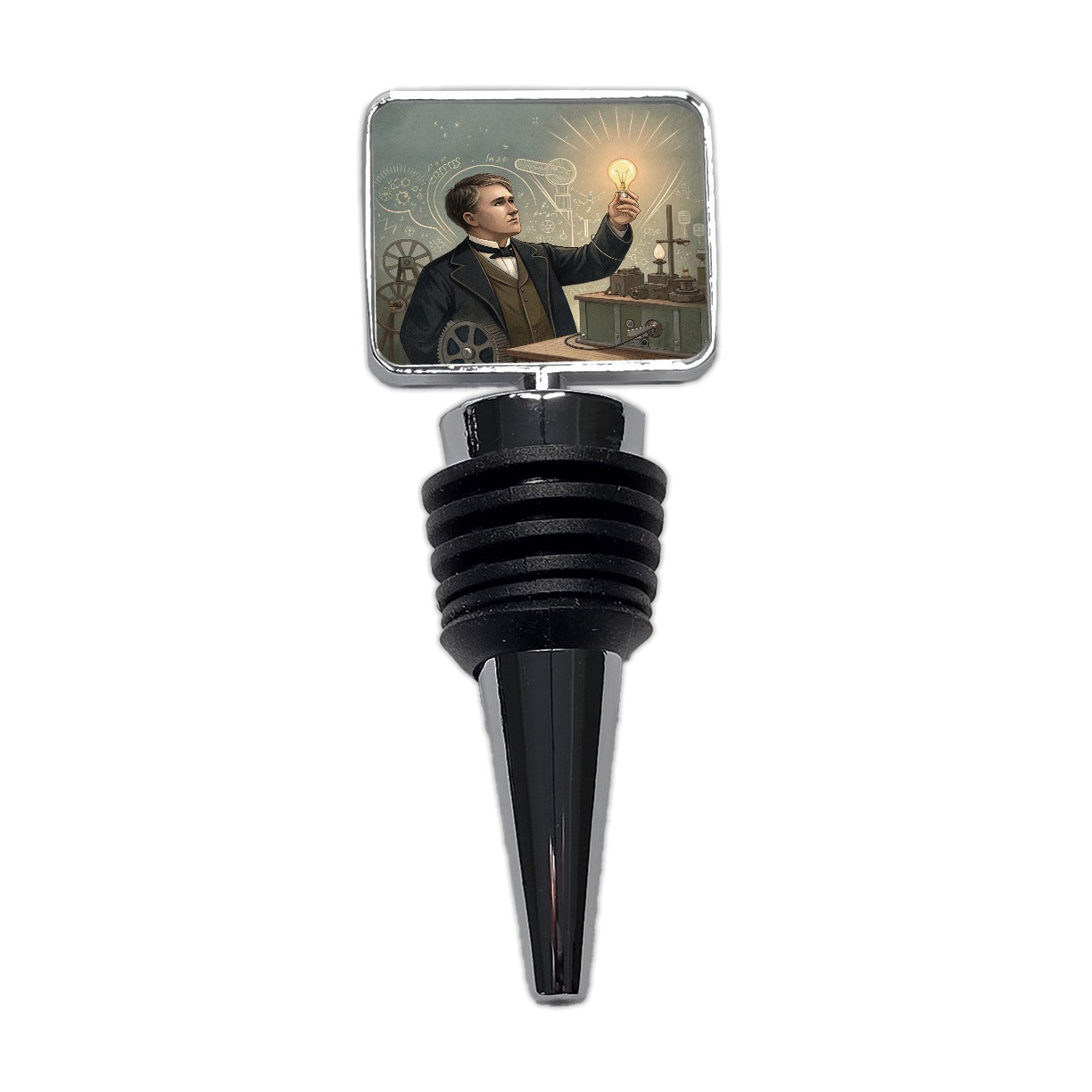 Thomas Edison Historic Inventor Wine Bottle Stopper