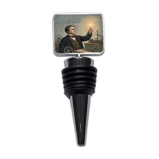 Thomas Edison Historic Inventor Wine Bottle Stopper