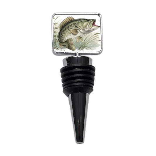 Trophy Largemouth Bass Fishing Wine Bottle Stopper