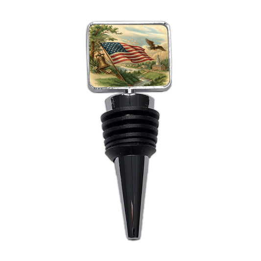 Vintage American Eagle Flag Wine Bottle Stopper
