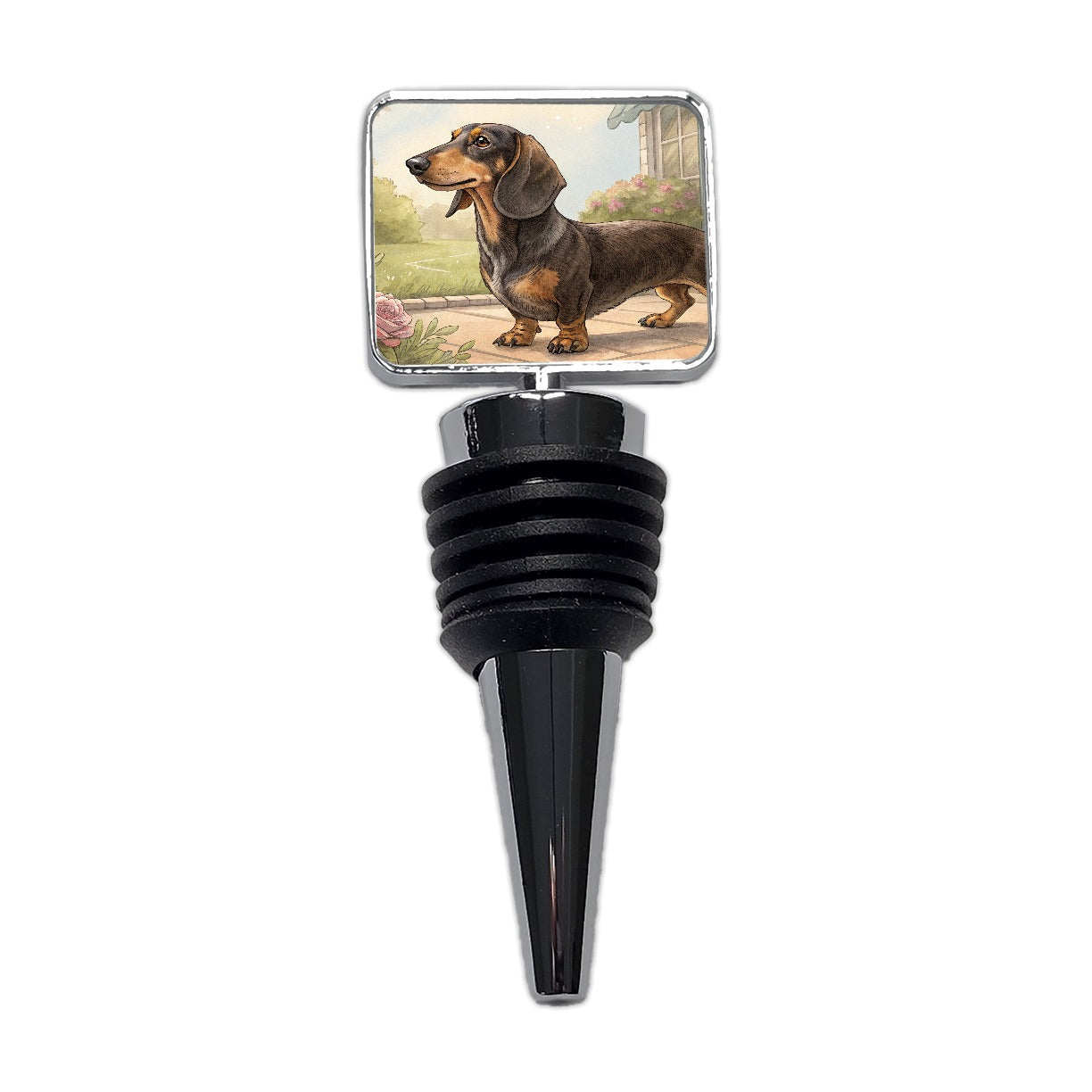 Vintage Dachshund Dog Portrait Wine Bottle Stopper