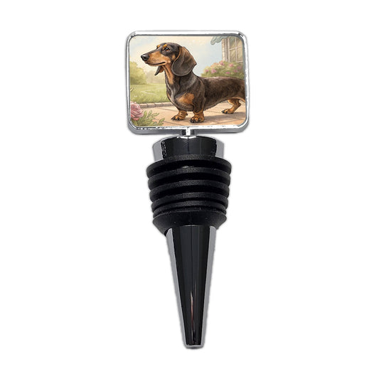 Vintage Dachshund Dog Portrait Wine Bottle Stopper