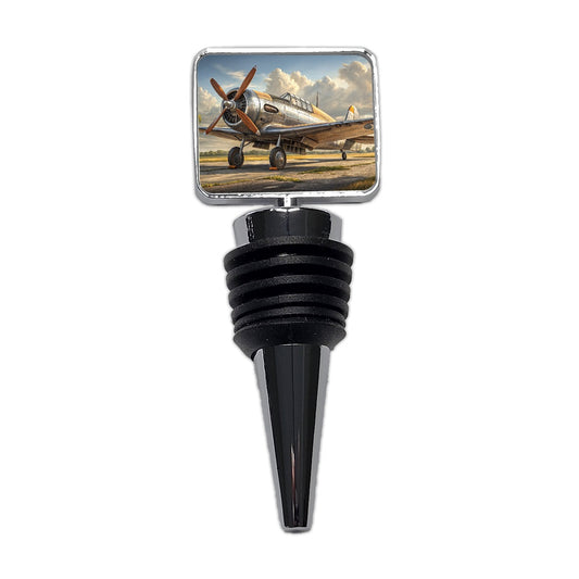 Vintage Propeller Airplane Wine Bottle Stopper