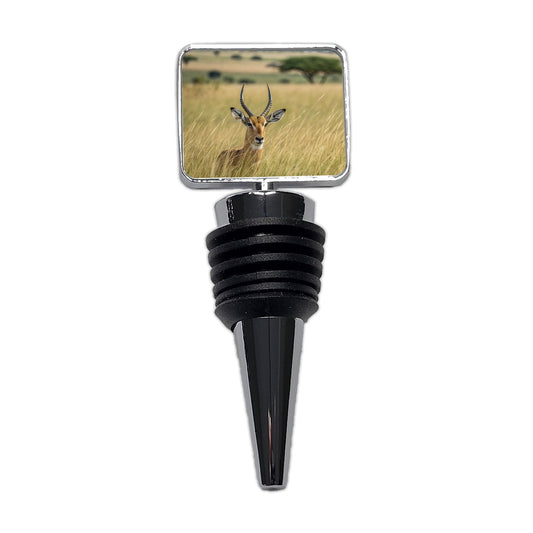 Watchful Antelope Nature Scene Wine Bottle Stopper
