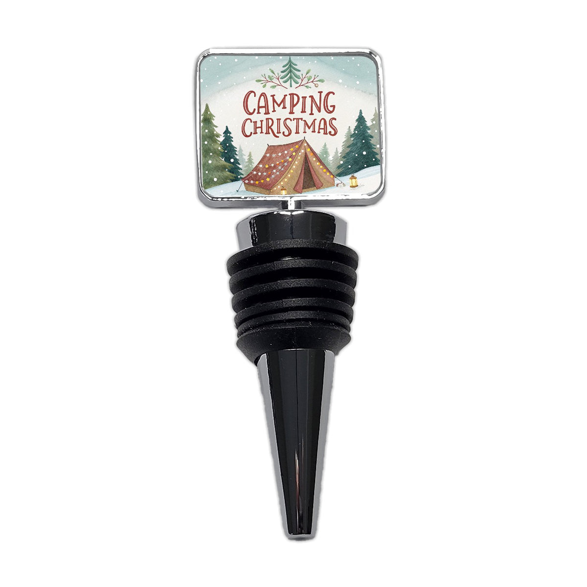 Camping Christmas Tent Wine Bottle Stopper