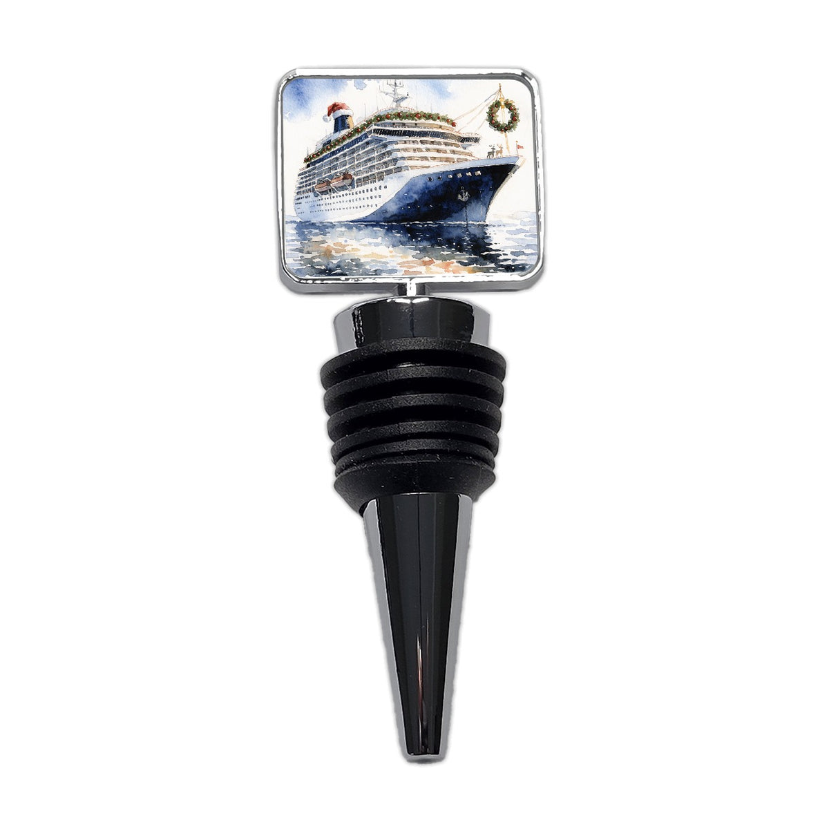 Christmas Cruse Ship Vacation Wine Bottle Stopper