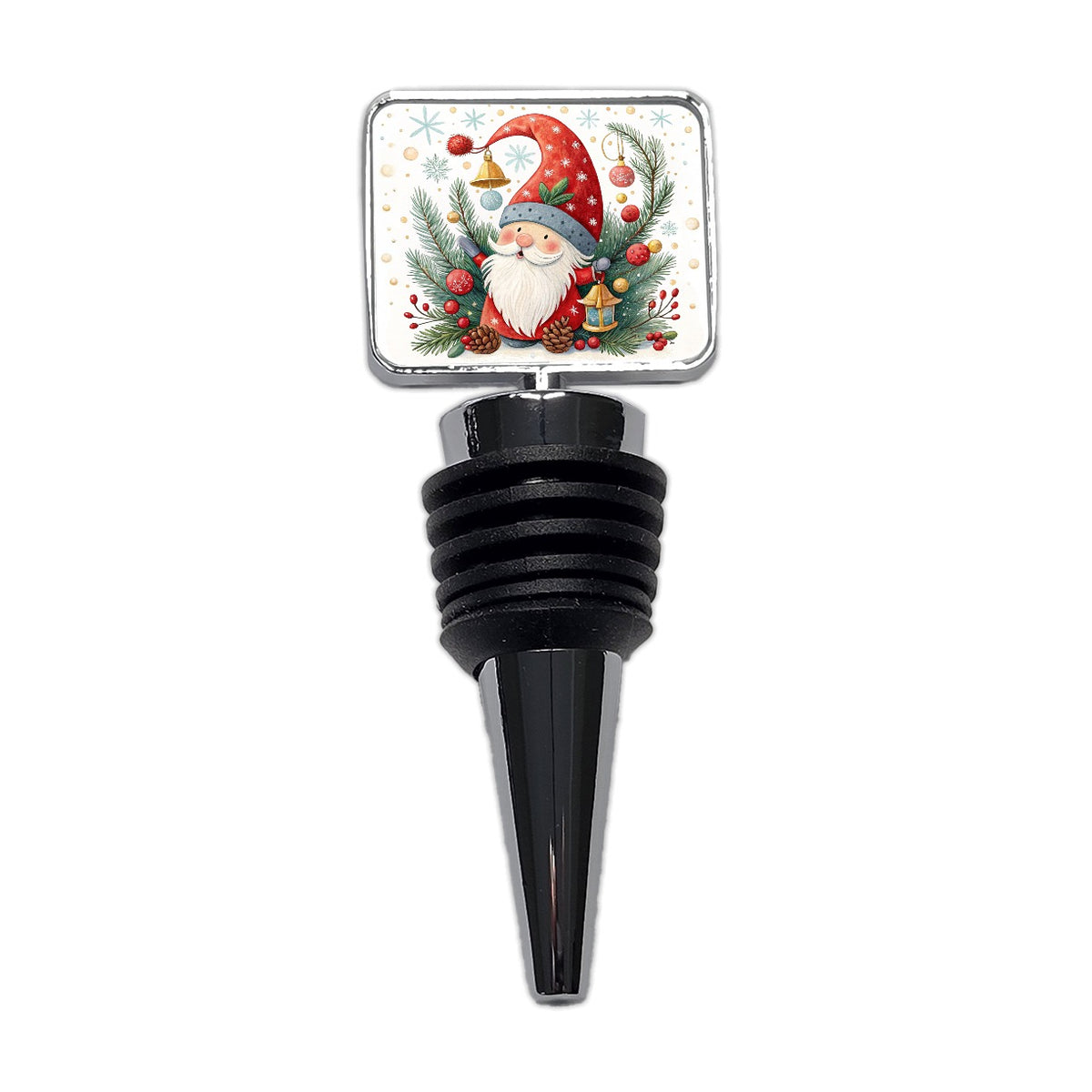 Christmas Gnome Colorful Wine Bottle Stopper
