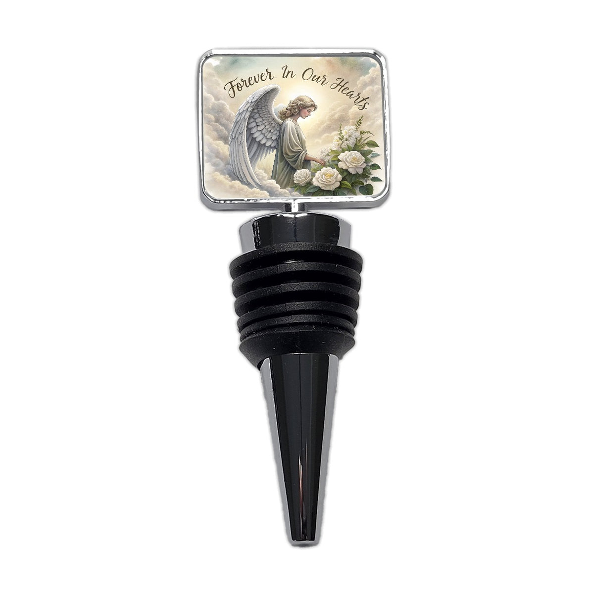 Forever In Our Hearts Elegant Angel Wine Bottle Stopper