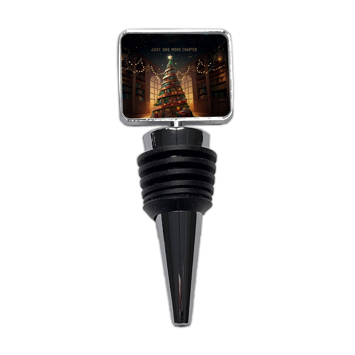 Just One More Chapter Christmas Books Reader Wine Bottle Stopper