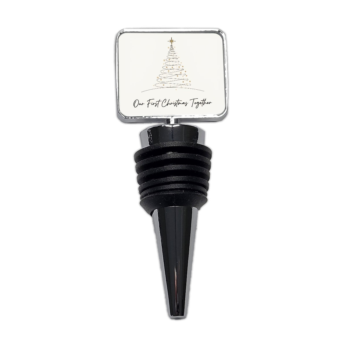 Our First Christmas Together Simple Wine Bottle Stopper