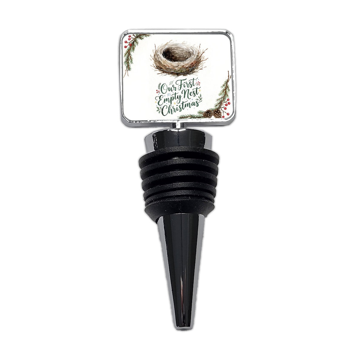 Our First Empty Nest Christmas Wine Bottle Stopper