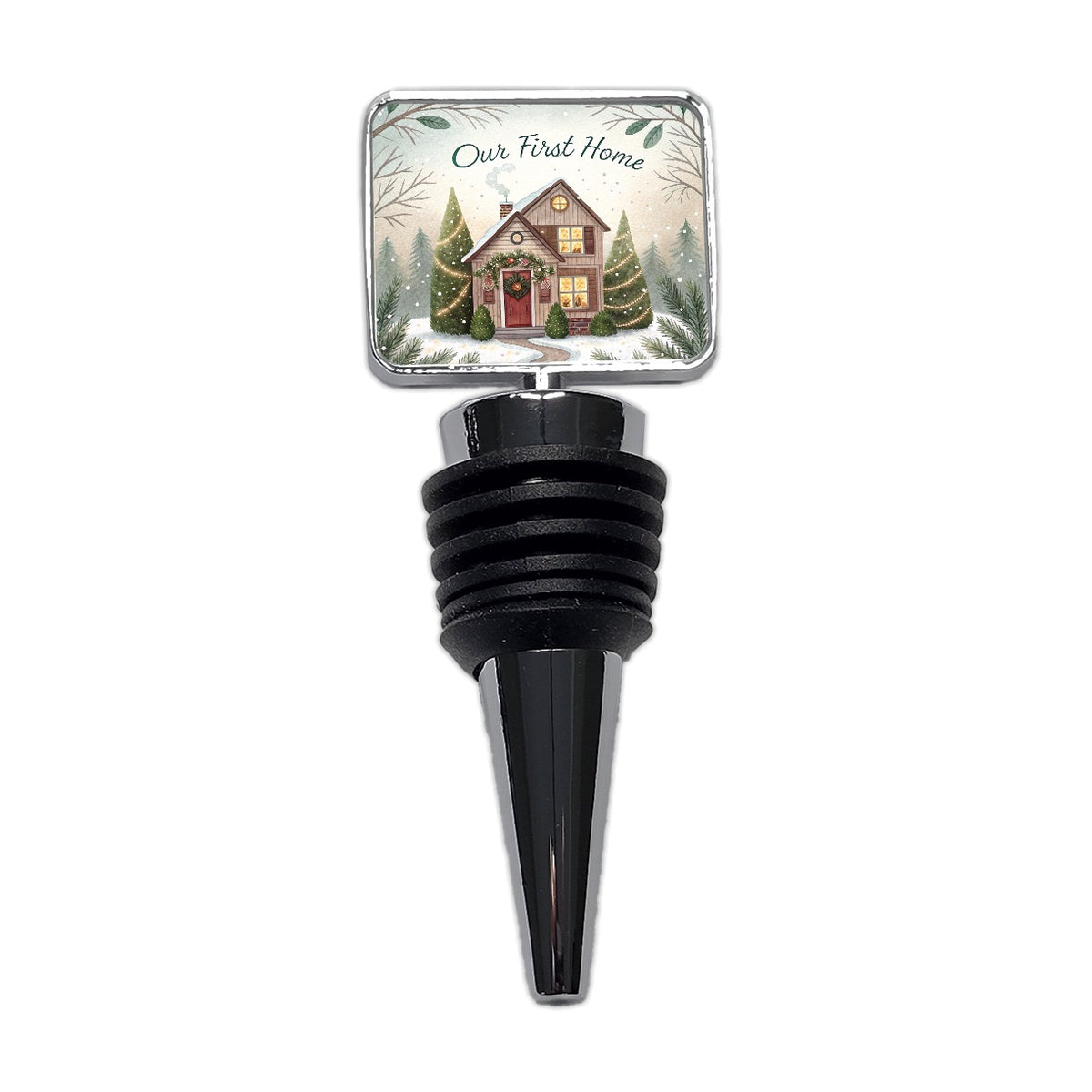 Our First Home Christmas Wine Bottle Stopper