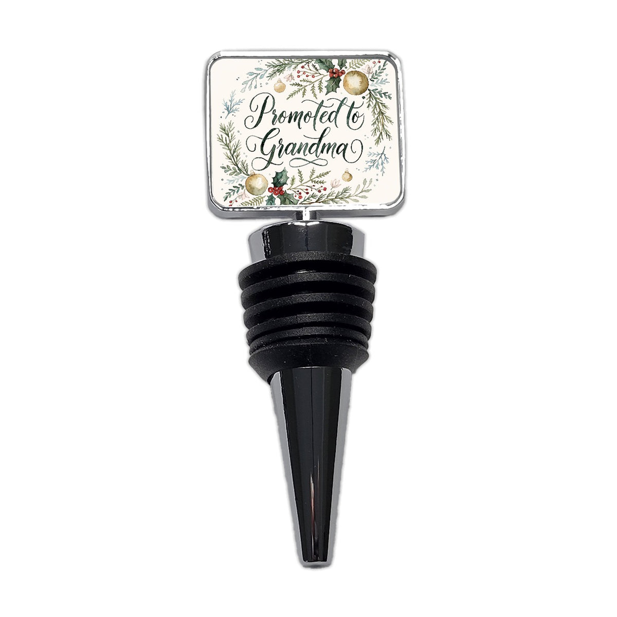 Promoted To Grandma Christmas Elegant Wine Bottle Stopper