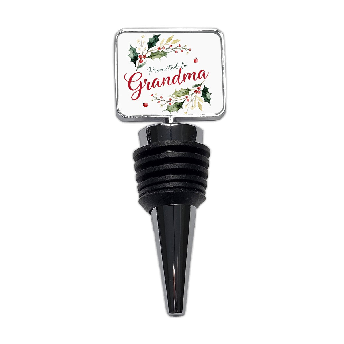 Promoted To Grandma Christmas Wine Bottle Stopper