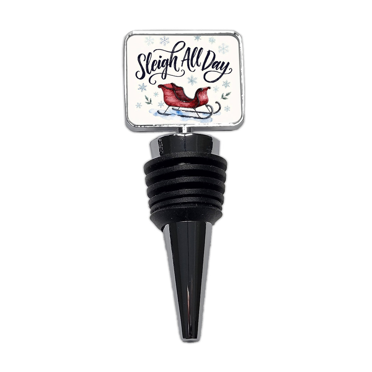 Sleigh All Day Christmas Funny Wine Bottle Stopper