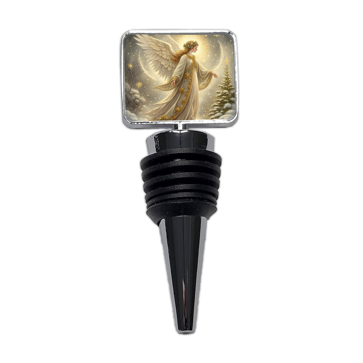 Vintage Christmas Angel Elegant Wine Bottle Stopper