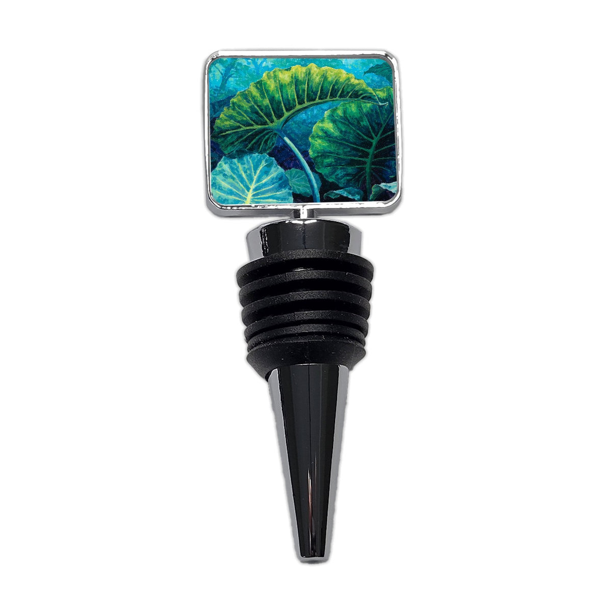 Alocasia Elephant Ear Leaves Wine Bottle Stopper