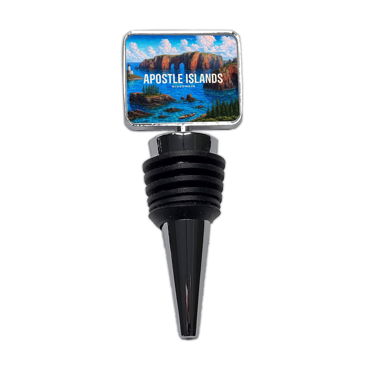 Apostle Islands Wisconsin Travel Wine Bottle Stopper