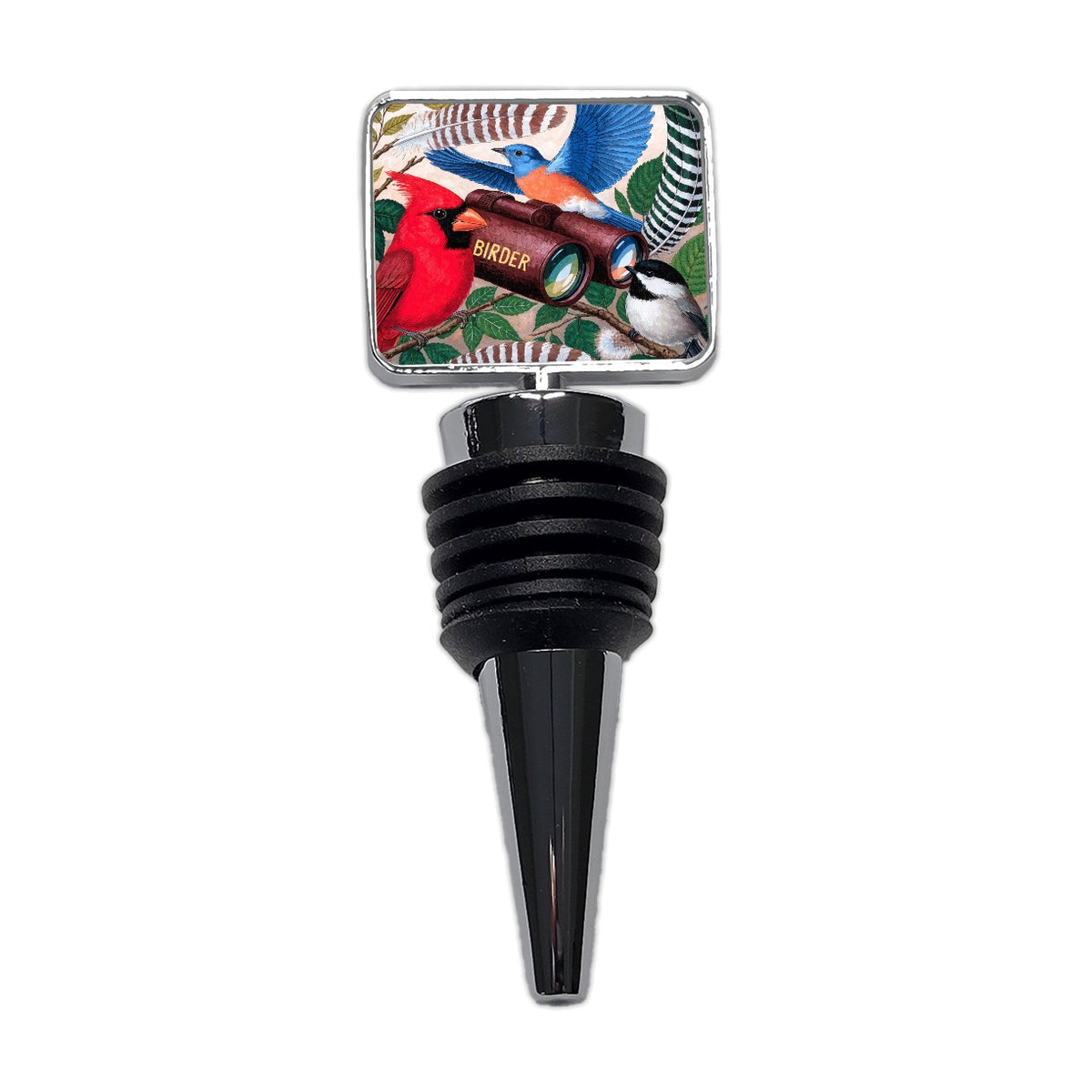 Birder Bird Lover Binoculars Wine Bottle Stopper