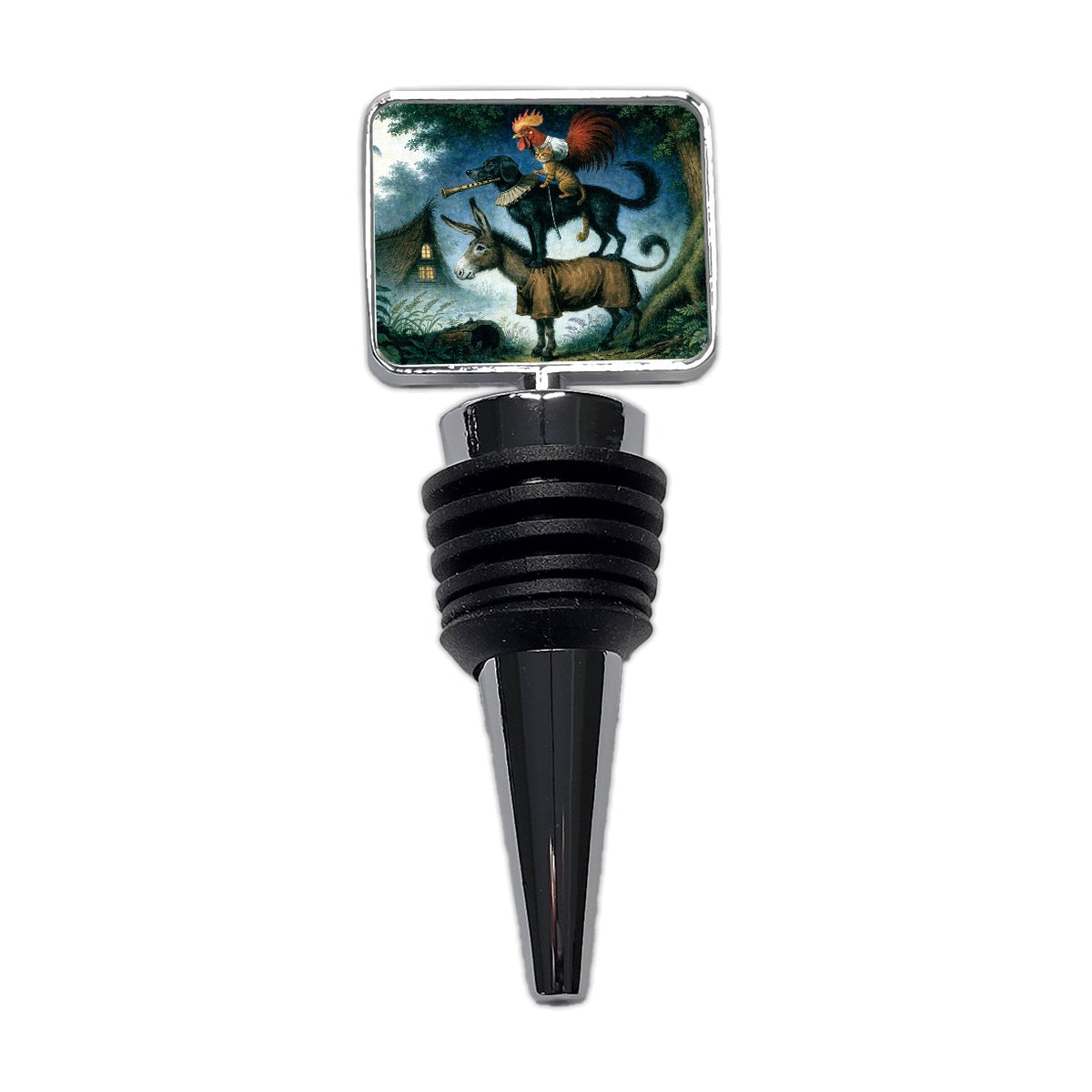 Bremen Town Musicians Wine Bottle Stopper