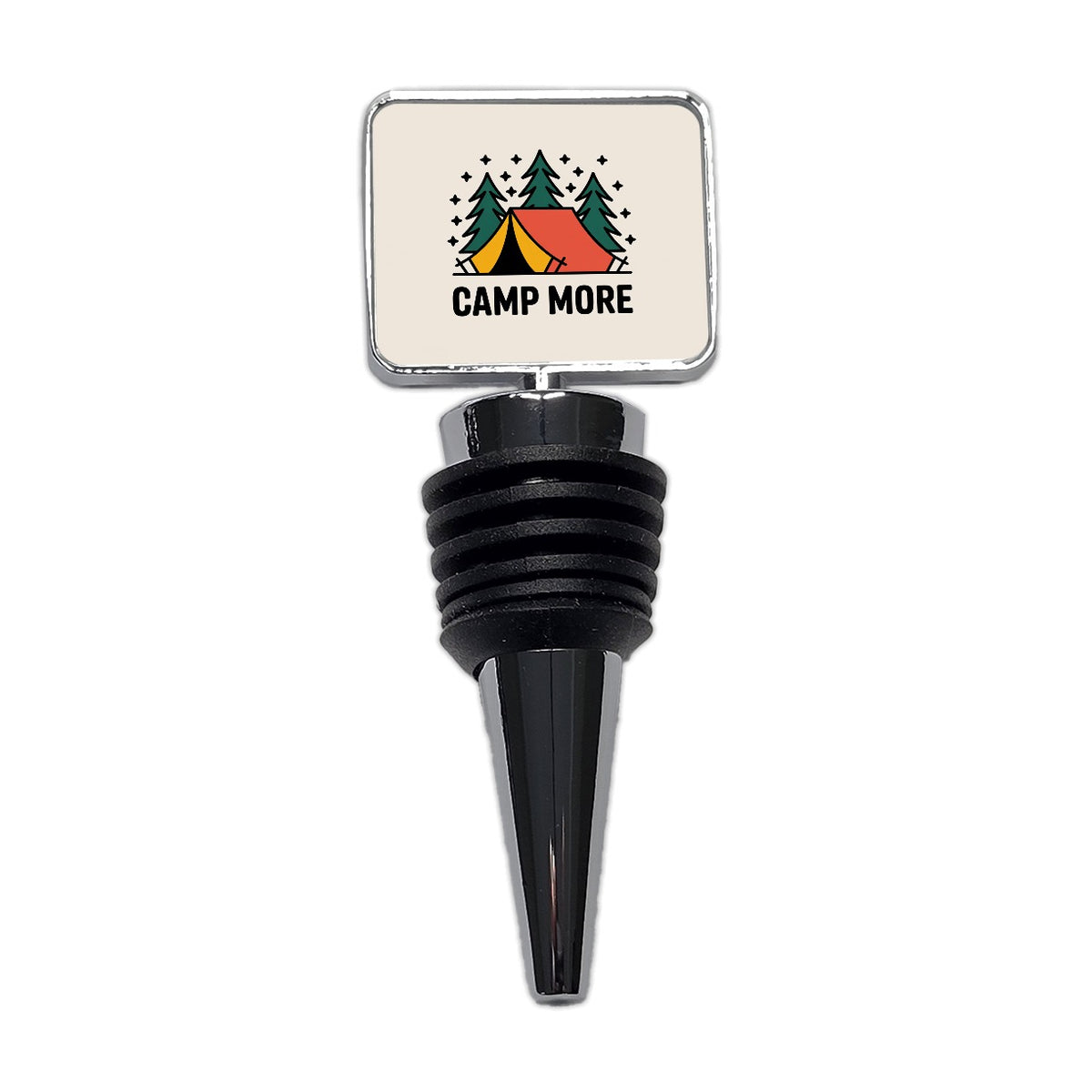 Camp More Camping Colorful Tent Wine Bottle Stopper