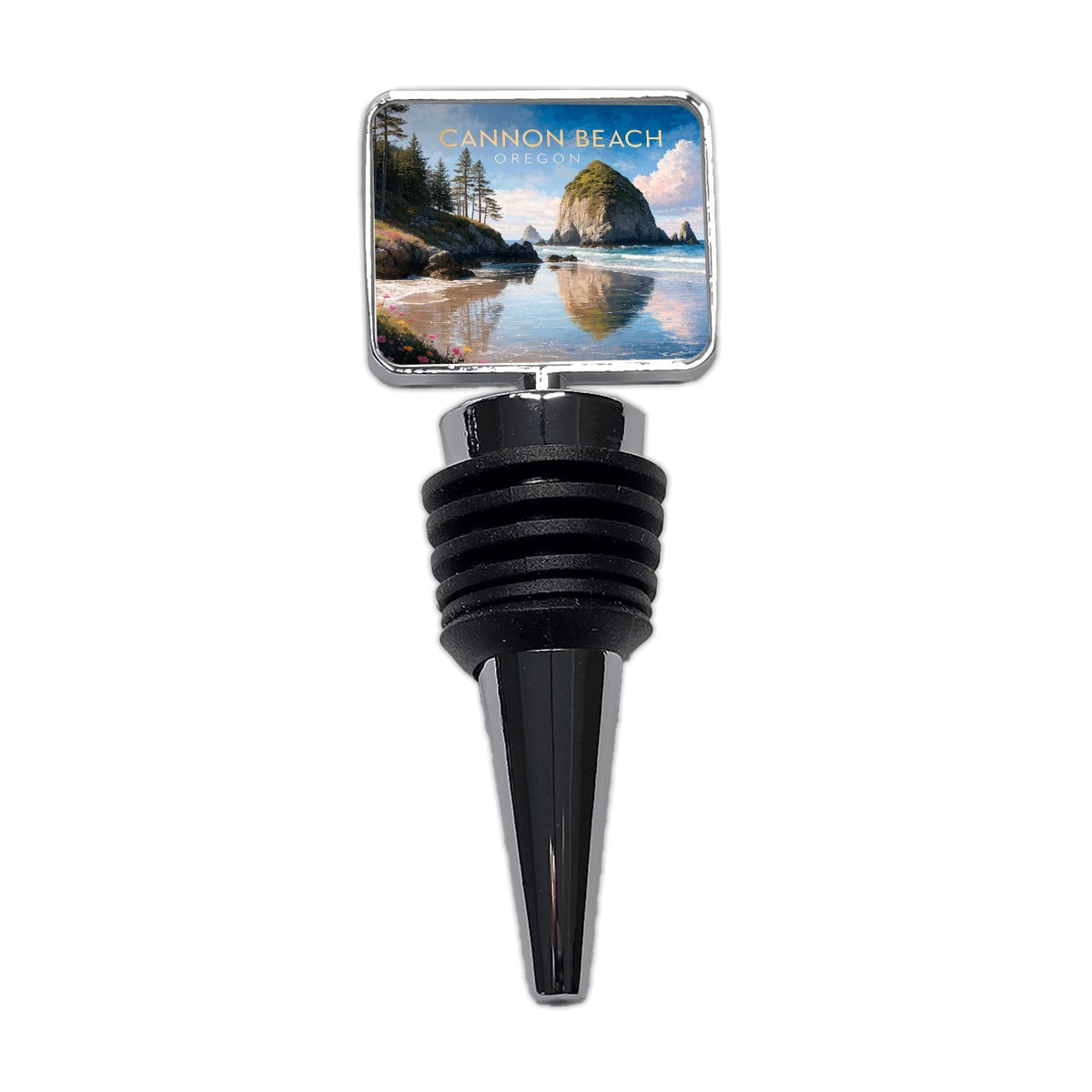 Cannon Beach Oregon Travel Wine Bottle Stopper