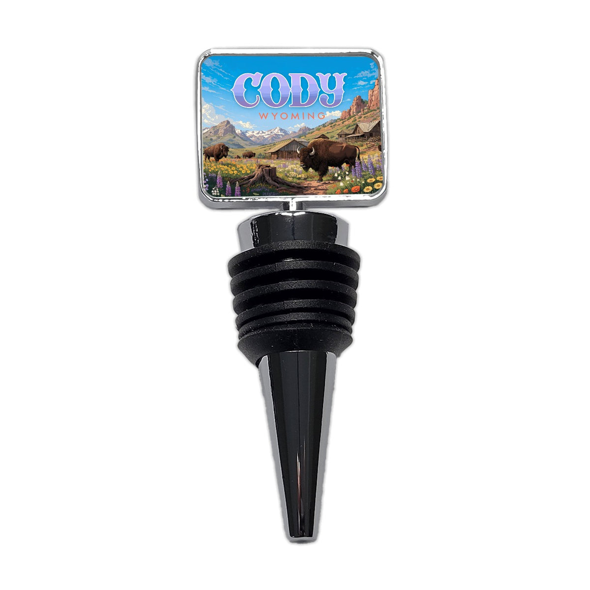 Cody Wyoming Travel Wine Bottle Stopper