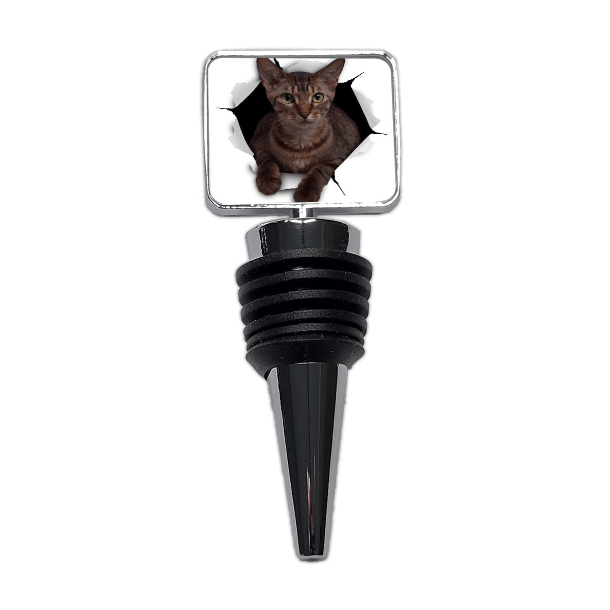 Cornish Rex Cat Breakout Wine Bottle Stopper