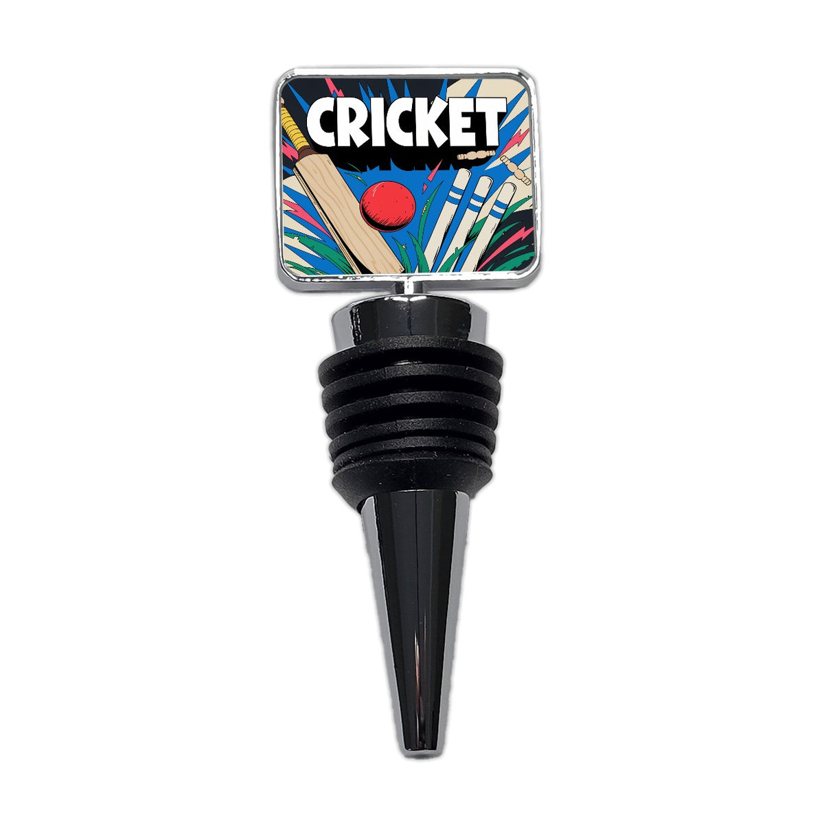 Cricket Bat Ball Wickets Wine Bottle Stopper