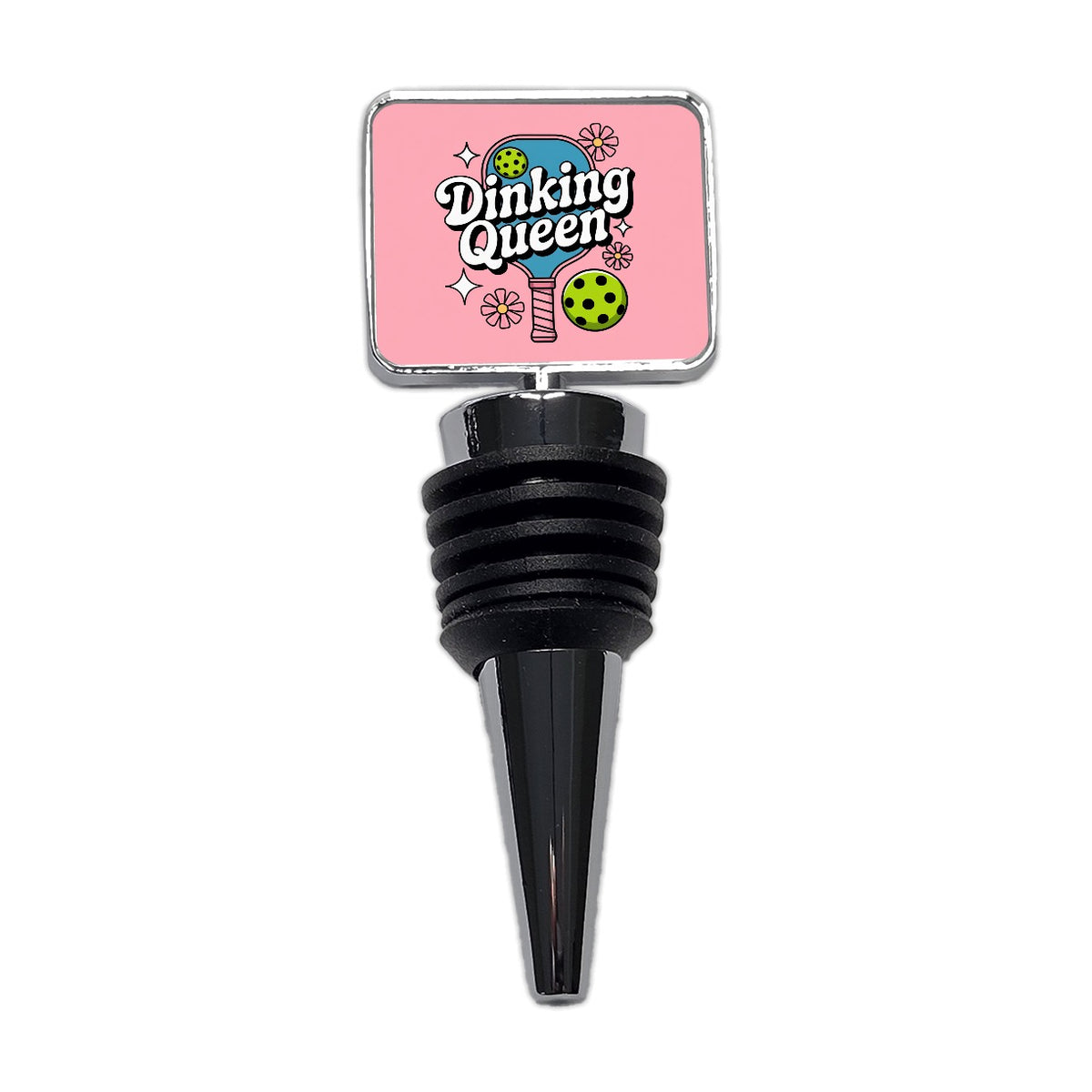 Dinking Queen Pickleball Wine Bottle Stopper