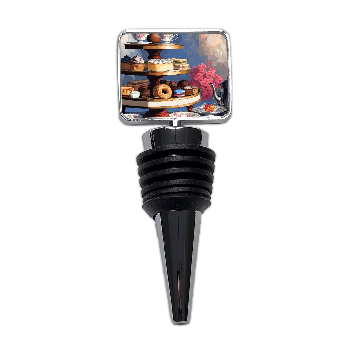 Elegant Afternoon Tea Wine Bottle Stopper