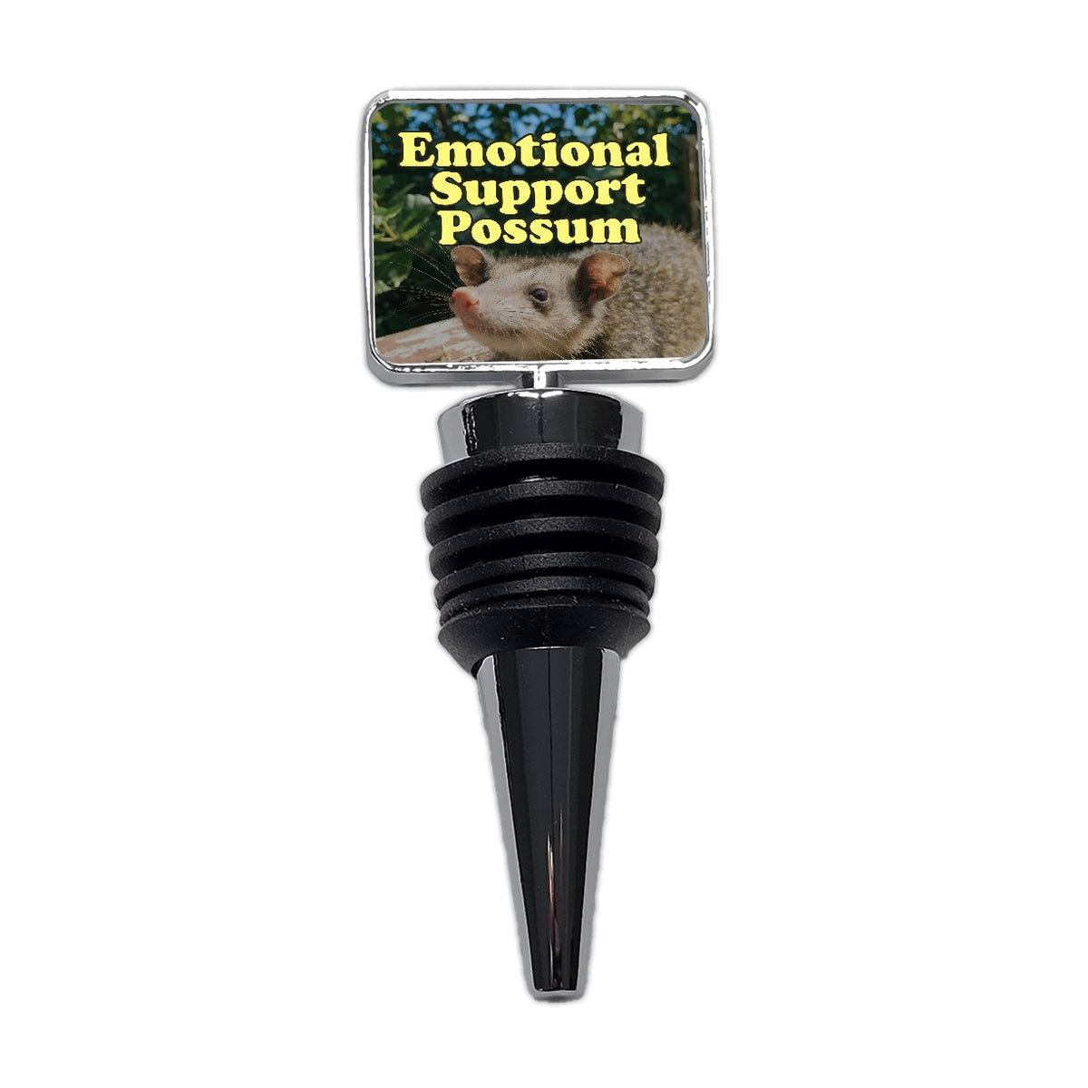 Emotional Support Possum Funny Wine Bottle Stopper