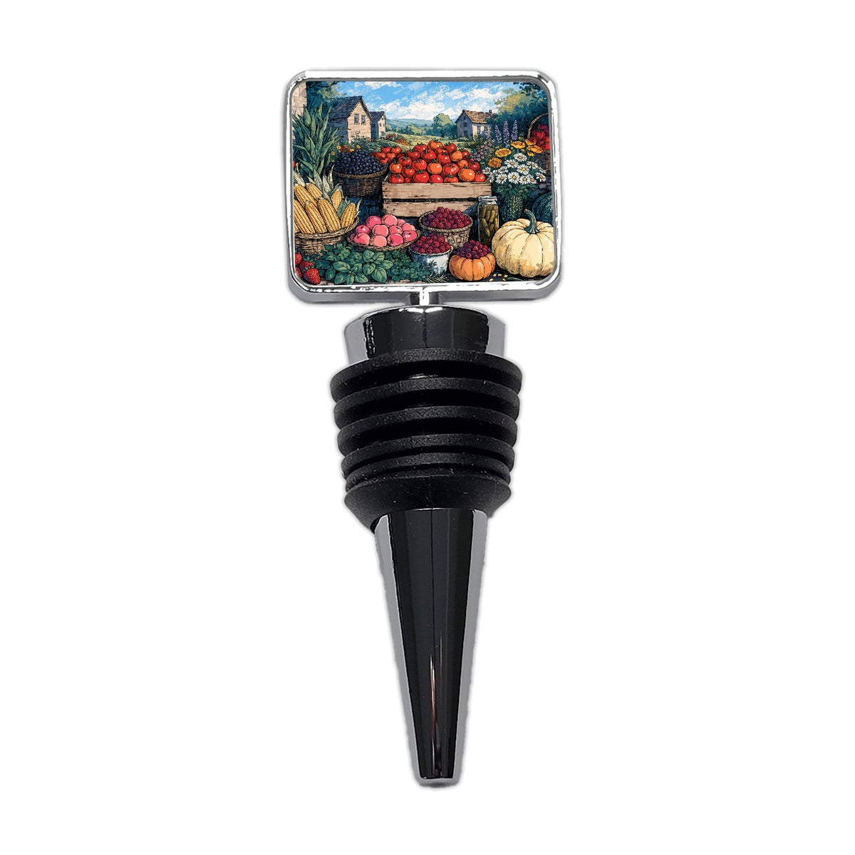Farm Stand Garden Harvest Wine Bottle Stopper