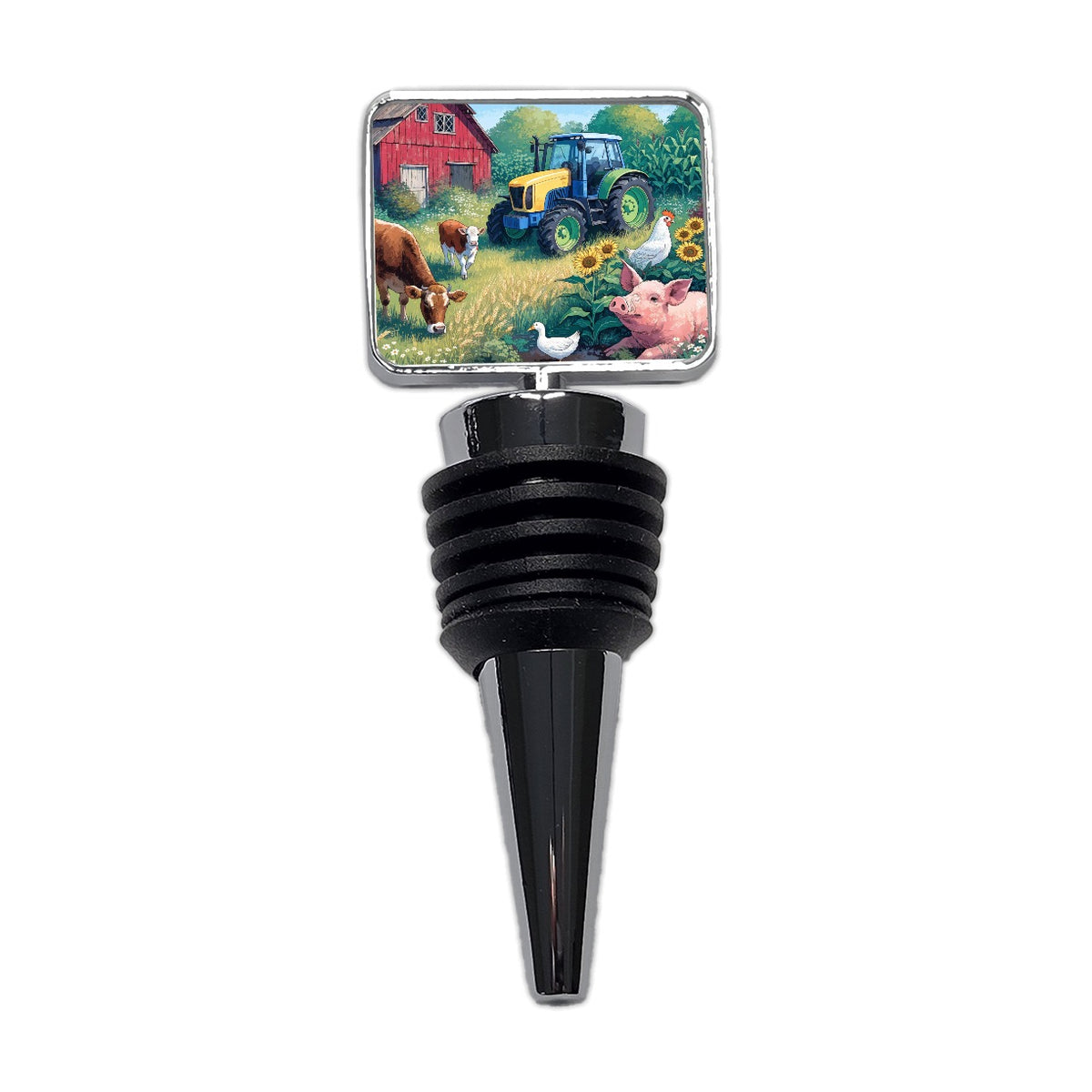 Farmer Tractor Farm Wine Bottle Stopper