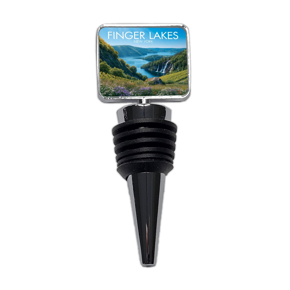 Finger Lakes New York Travel Wine Bottle Stopper