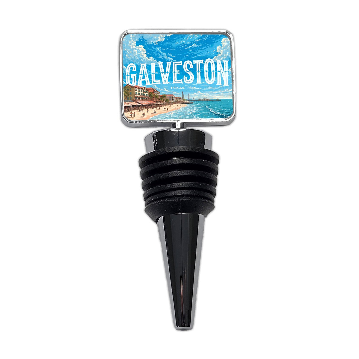 Galveston Texas Travel Wine Bottle Stopper