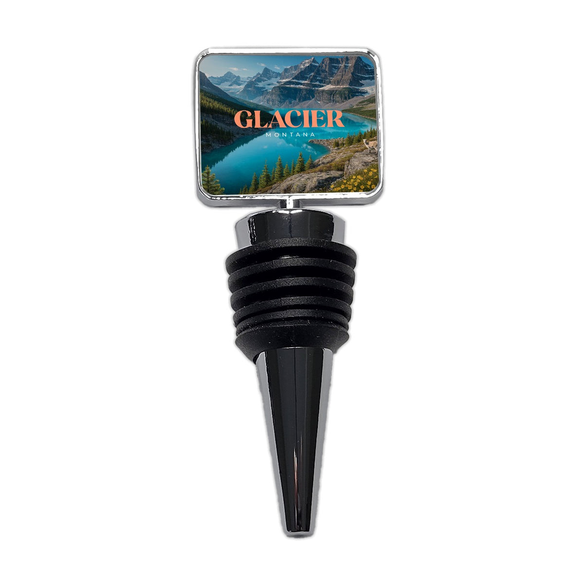 Glacier Montana Travel Wine Bottle Stopper