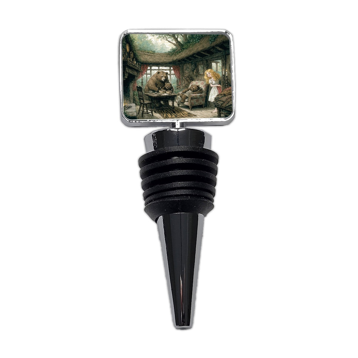 Goldilocks Three Bears Wine Bottle Stopper