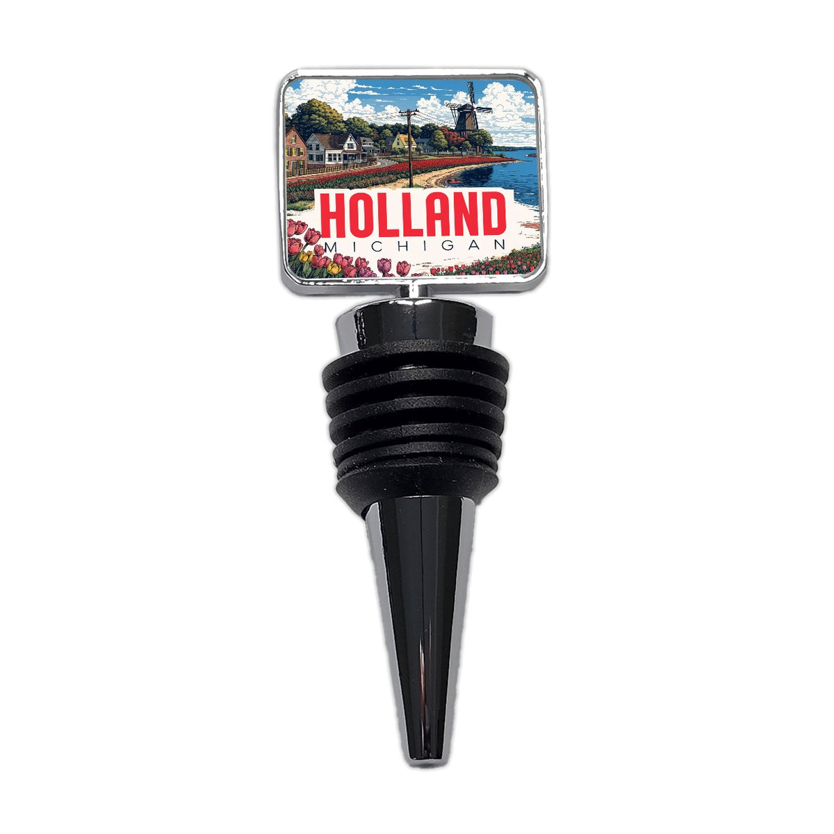 Holland Michigan Travel Wine Bottle Stopper