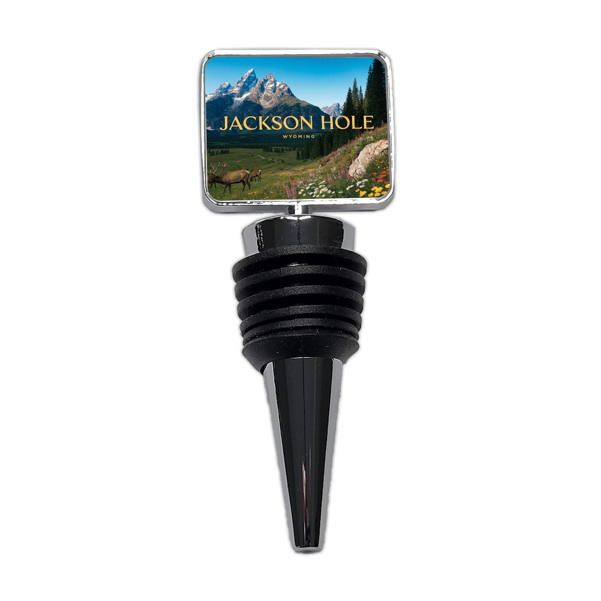 Jackson Hole Wyoming Travel Scenic Wine Bottle Stopper