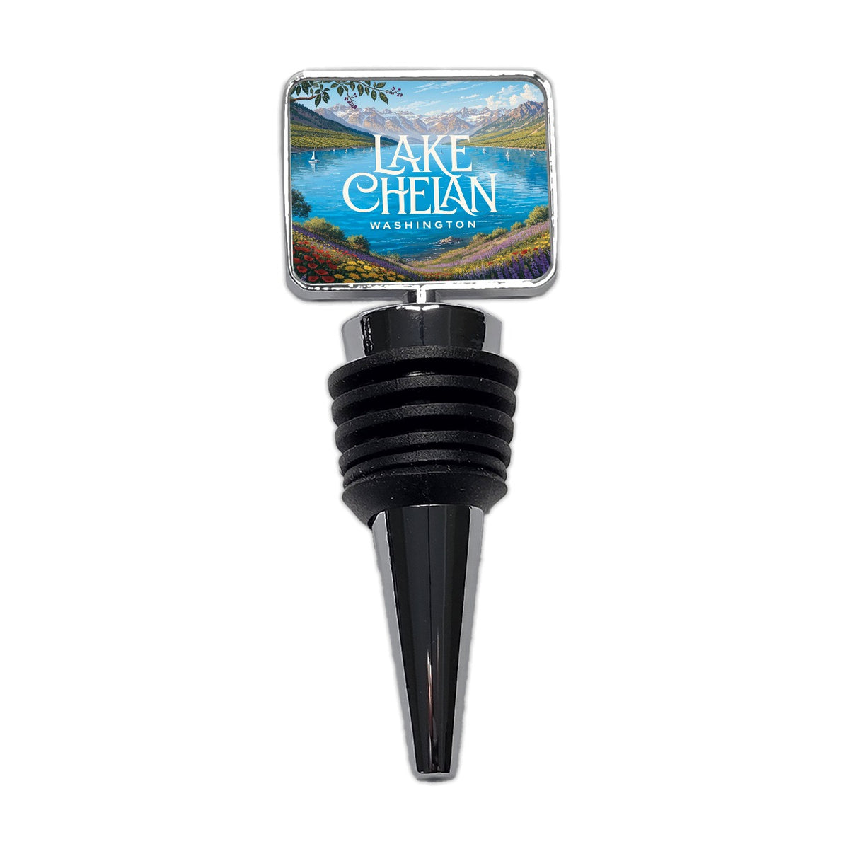 Lake Chelan Washington Travel Wine Bottle Stopper