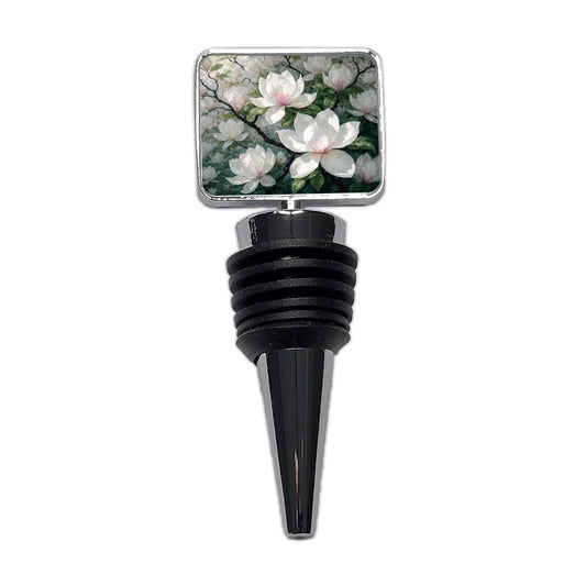Magnolia Blossom Flowers Wine Bottle Stopper