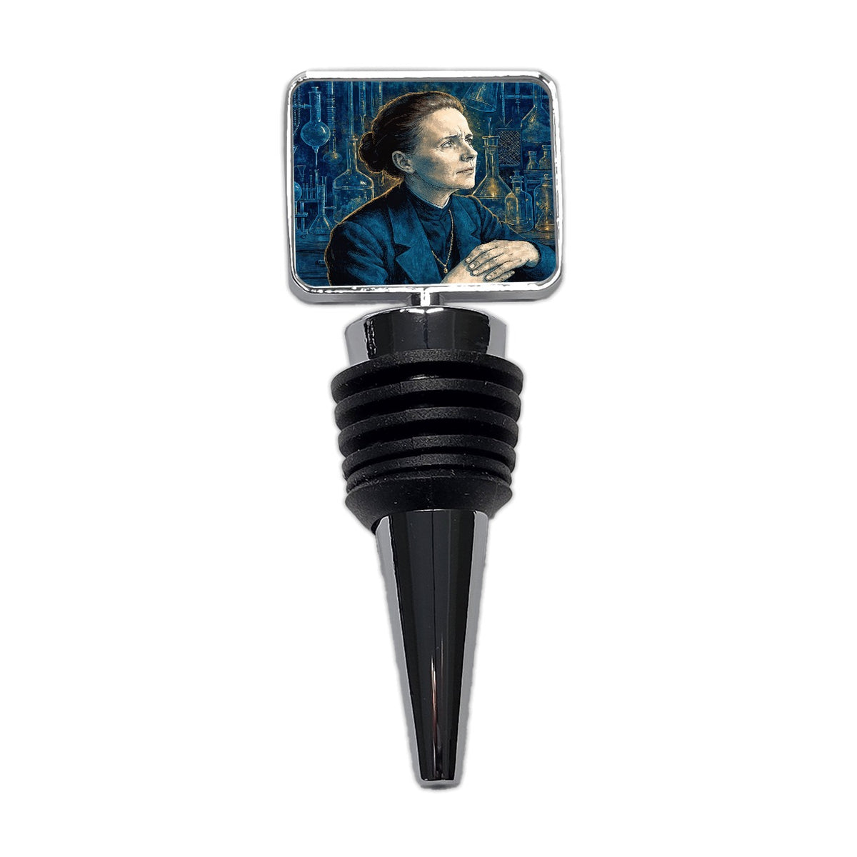 Marie Curie Scientist Wine Bottle Stopper