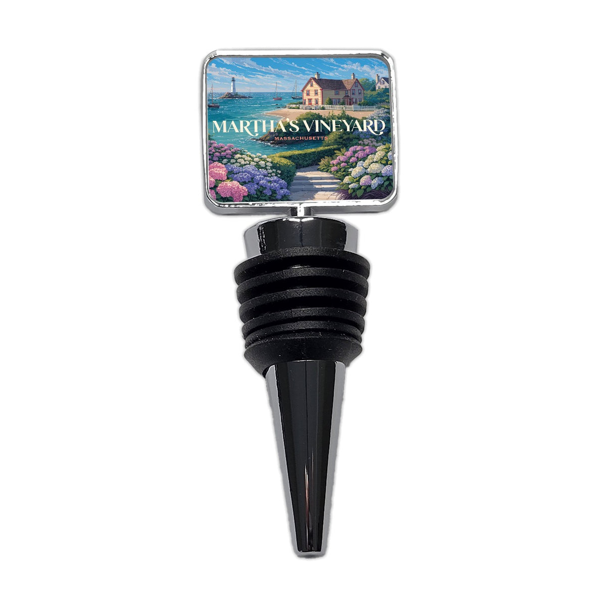 Martha's Vineyard Massachusetts Travel Wine Bottle Stopper