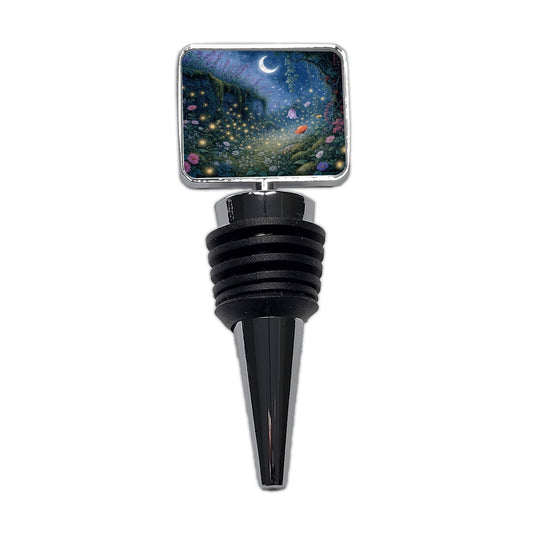 Moonlit Firefly Garden Wine Bottle Stopper
