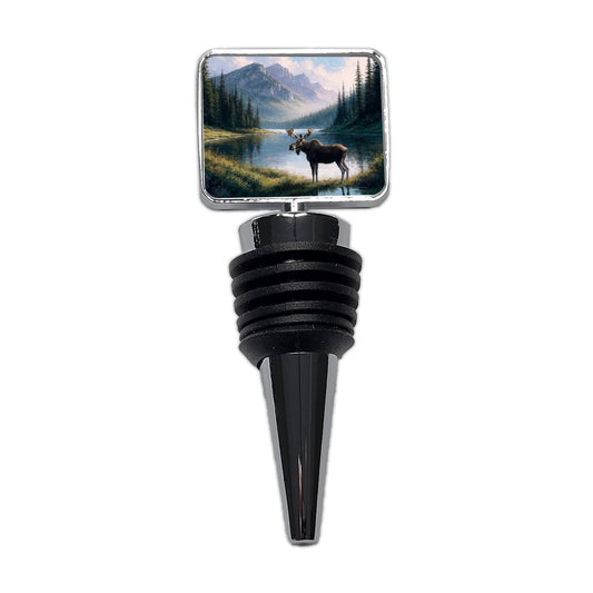 Moose Mountain Lake Wine Bottle Stopper