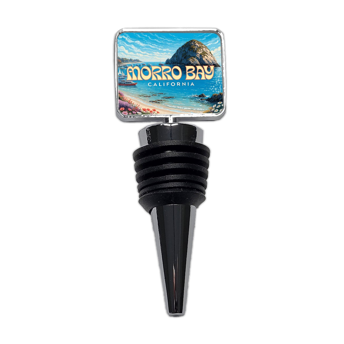 Morro Bay California Travel Wine Bottle Stopper