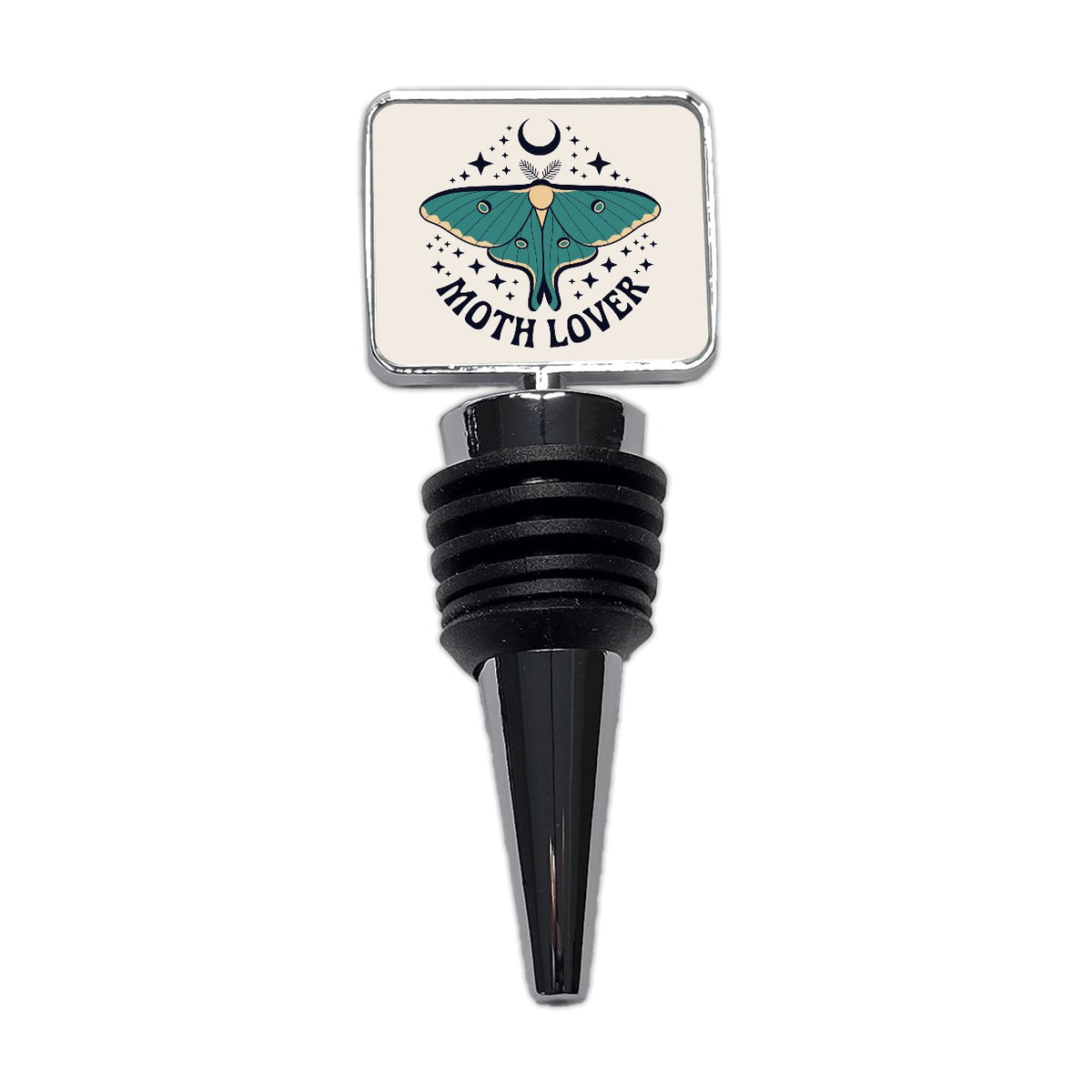 Moth Lover Luna Crescent Moon Wine Bottle Stopper
